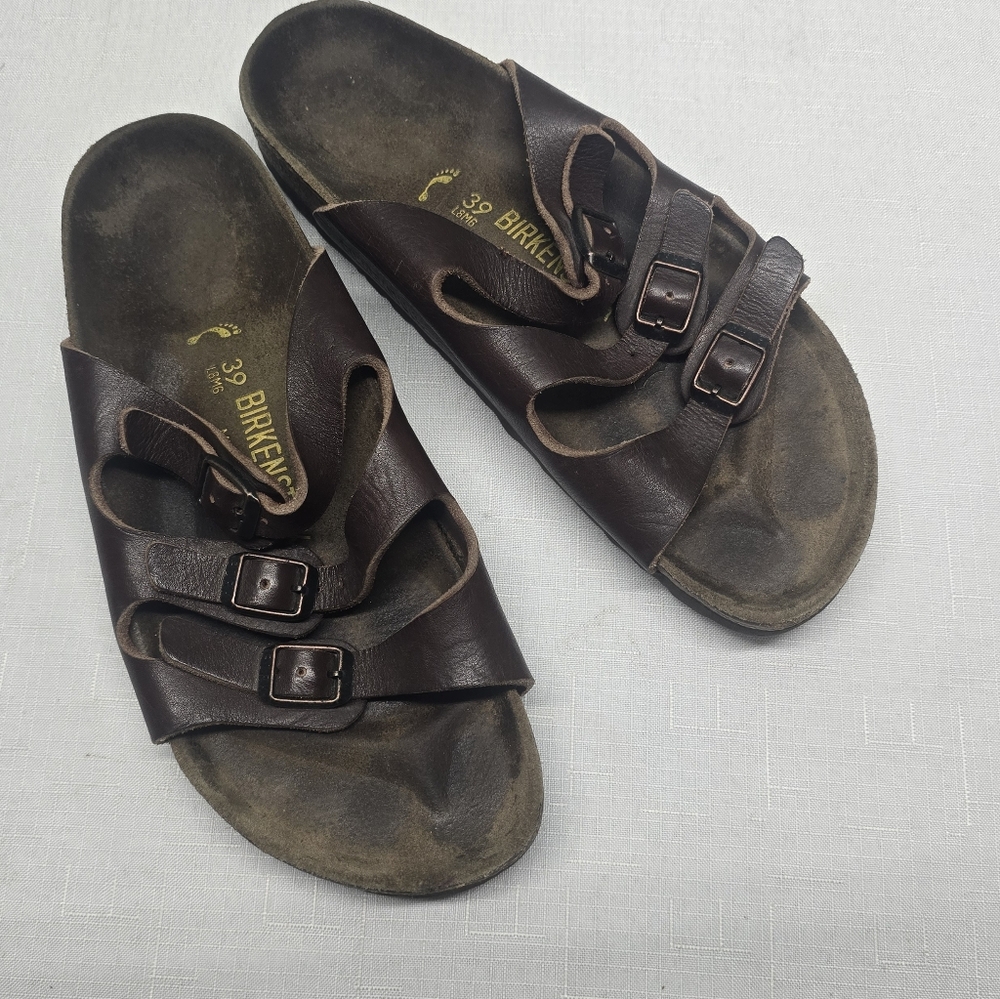 Birkenstock 3 Strap Sandals Brown Size 39